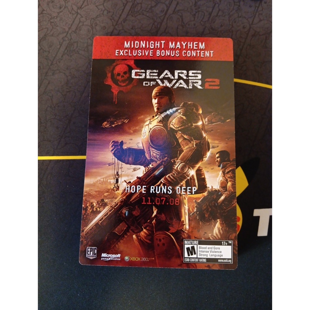 NEW SEALED UNUSED GOW2 Gears Of War 2 Gold Hammerburst Assault Rifle Code Rare